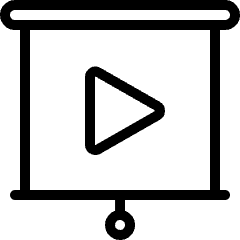 Presentation Projector Screen Play Icon from Ultimate Light Set