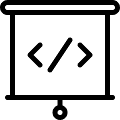 Presentation Projector Screen Programing Icon from Ultimate Light Set