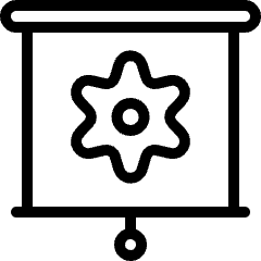 Presentation Projector Screen Settings Icon from Ultimate Light Set