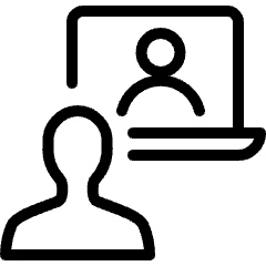 Meeting Team Laptop Icon from Ultimate Light Set