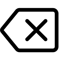 Arrow Left X Icon from Ultimate Regular Set