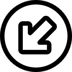 Arrow Thick Circle Bottom Left Corner 1 Icon from Ultimate Regular Set