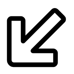 Arrow Thick Left Bottom Corner 1 Icon from Ultimate Regular Set