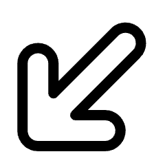 Arrow Thick Left Bottom Corner 2 Icon from Ultimate Regular Set