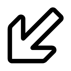 Arrow Thick Left Bottom Corner 3 Icon from Ultimate Regular Set
