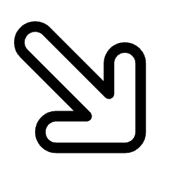 Arrow Thick Right Bottom Corner 2 Icon from Ultimate Regular Set