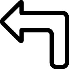 Diagram Arrow Corner Point Left Icon from Ultimate Regular Set