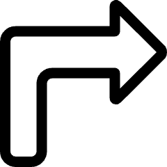 Diagram Arrow Corner Point Right Icon from Ultimate Regular Set