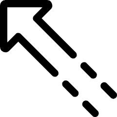 Diagram Arrow Dash Corner Left Up Icon from Ultimate Regular Set