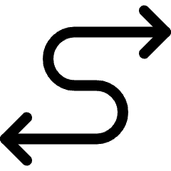 Diagram Curvy Both Direction Icon from Ultimate Regular Set