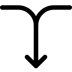 Diagram Merge Down Icon from Ultimate Regular Set