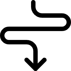 Diagram Snake Arrow Icon from Ultimate Regular Set