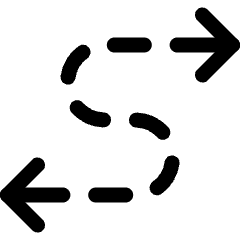 Diagram Wave Both Direction Icon from Ultimate Regular Set