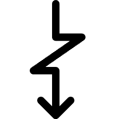 Diagram Zig Zag Fall Icon from Ultimate Regular Set