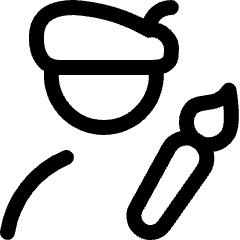 Professions Man Artist Icon from Ultimate Regular Set