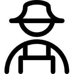 Professions Man Farmer Icon from Ultimate Regular Set