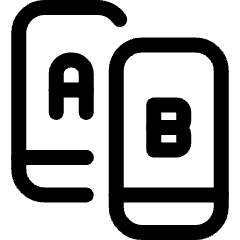 Ab Testing Smartphones Icon from Ultimate Regular Set