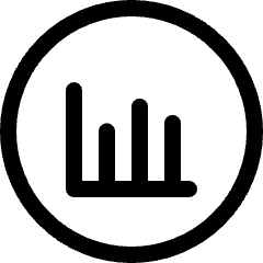 Analytics Bars Circle Icon from Ultimate Regular Set