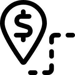 Cash Map Directions Icon from Ultimate Regular Set