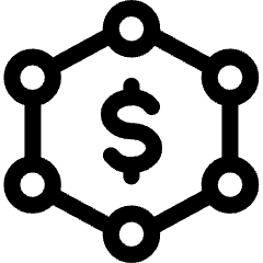 Cash Molecule Icon from Ultimate Regular Set