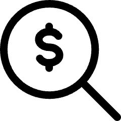 Cash Search Icon from Ultimate Regular Set