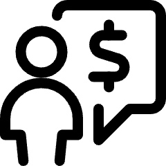 Cash User Message Icon from Ultimate Regular Set
