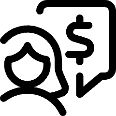 Profile Woman Cash Message Icon from Ultimate Regular Set