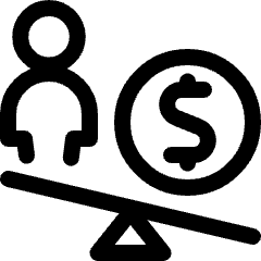 User Cash Scale Unbalance 1 Icon from Ultimate Regular Set