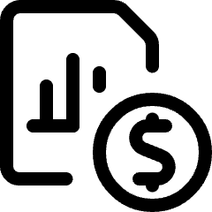 Data File Bars Cash Icon from Ultimate Regular Set