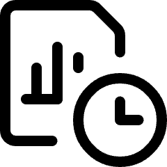 Data File Bars Clock Icon from Ultimate Regular Set