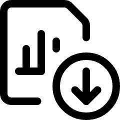 Data File Bars Download Icon from Ultimate Regular Set