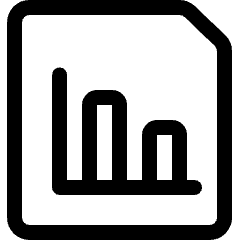 Data File Bars Icon from Ultimate Regular Set