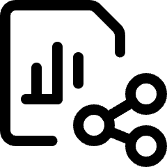 Data File Bars Share Icon from Ultimate Regular Set