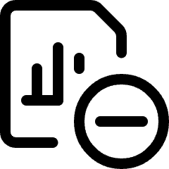 Data File Bars Subtract Icon from Ultimate Regular Set