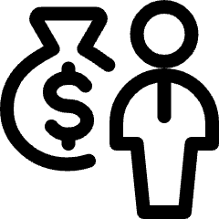 Monetization User Bag Icon from Ultimate Regular Set