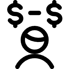 Monetization User Coins Icon from Ultimate Regular Set