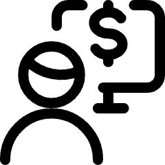 Monetization User Monitor Icon from Ultimate Regular Set