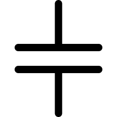 Electronics Capacitor 1 Icon from Ultimate Regular Set