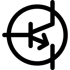 Electronics NPN Bipolar Transistor Icon from Ultimate Regular Set