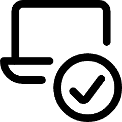 Laptop Approve Icon from Ultimate Regular Set