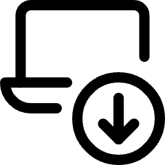 Laptop Download Icon from Ultimate Regular Set