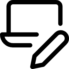 Laptop Edit Icon from Ultimate Regular Set