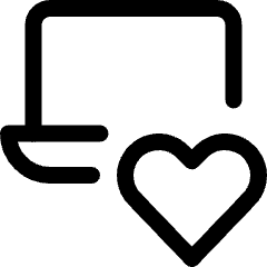 Laptop Heart Icon from Ultimate Regular Set