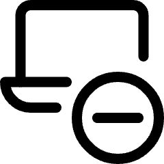 Laptop Subtract Icon from Ultimate Regular Set