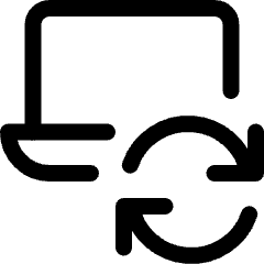 Laptop Sync Icon from Ultimate Regular Set