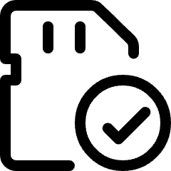 Sd Card Check Icon from Ultimate Regular Set