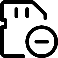 Sd Card Subtract Icon from Ultimate Regular Set