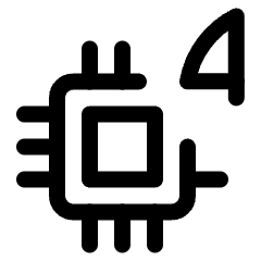 Computer Chip 4 Icon from Ultimate Regular Set