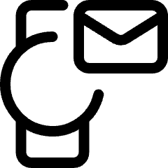 Smart Watch Circle Mail Icon from Ultimate Regular Set