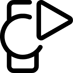 Smart Watch Circle Play Icon from Ultimate Regular Set